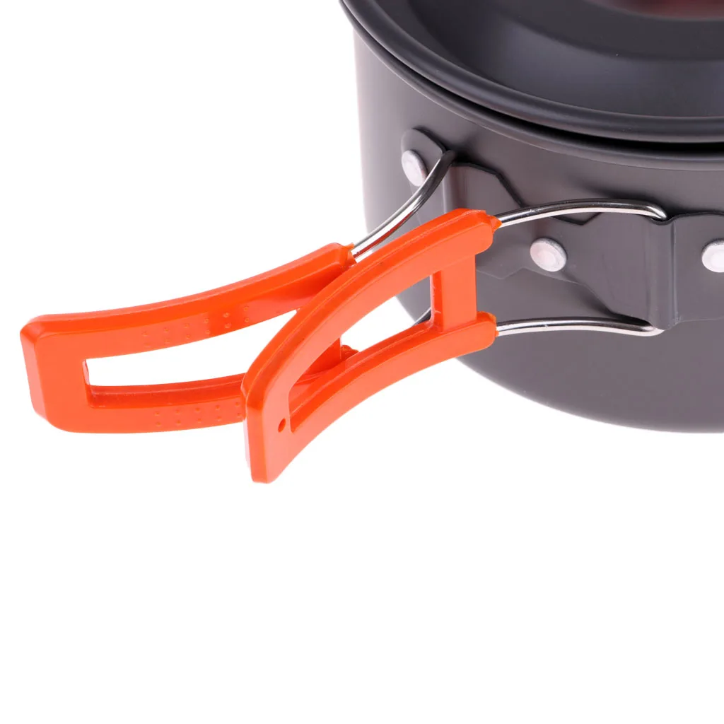 Folding Non Stick Pot Pan Kettle Camping for 2-3 people Cooking Cookware Set