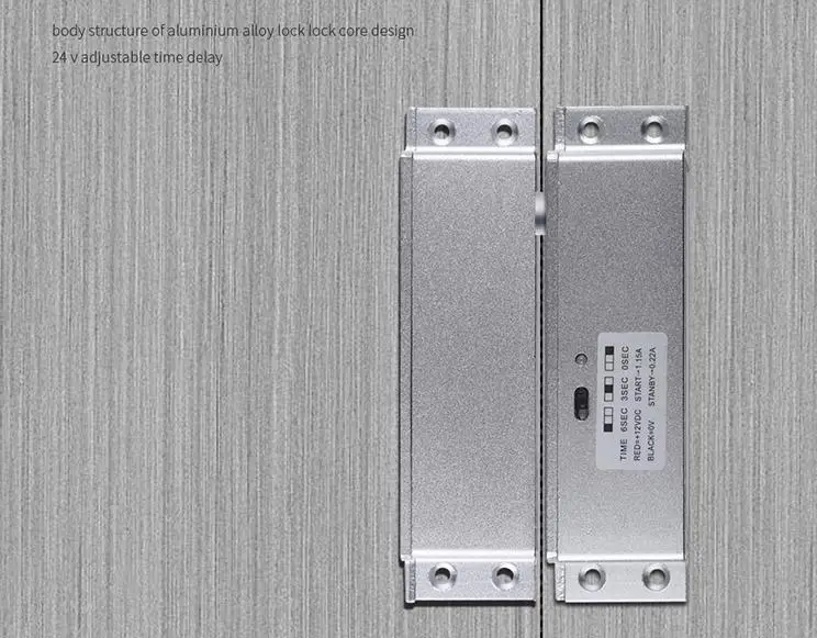 Алюминиевый сплав поверхностного монтажа DC12V RFID Электрический дверной задвижка болт для системы контроля доступа