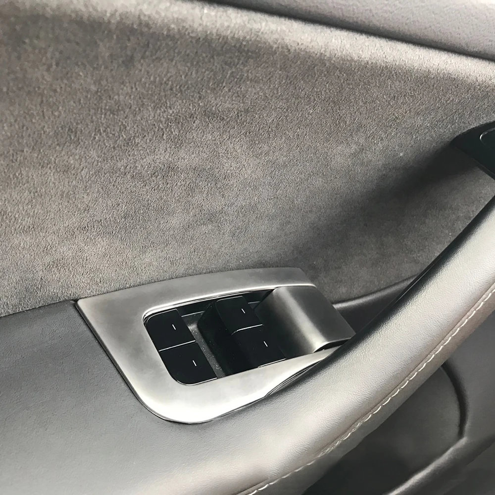 Подходит для Tesla модель 3 17- Внутренняя дверь окно переключатель панель Крышка отделка запасные