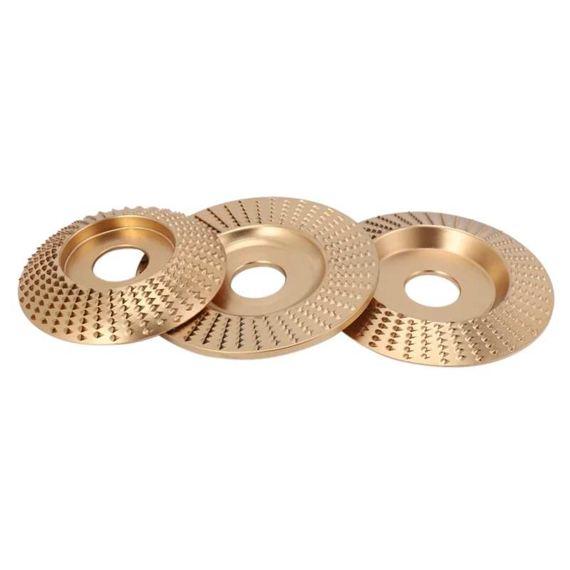 

3Pcs Wood Grinding Wheel Rotary Disc Sanding Woodworking Carving Abrasive Disc Tools for Angle Grinder Bore 22mm