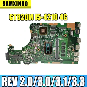

X555lD Motherboard REV. 2.0 3.1 1.1 I5-4210U GT820M For Asus X555L X555lD Laptop motherboard X555lD Mainboard X555lD Motherboard