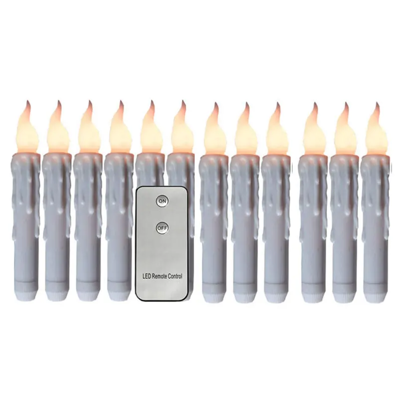 12 pcs warm white Упаковка из 6 или 12 длинных электронных свечей на день рождения, беспроводной Velas дистанционного светодиодные свечи, с днем рождения год Kaarsen, 17 см высота - Цвет: 12 pcs warm white