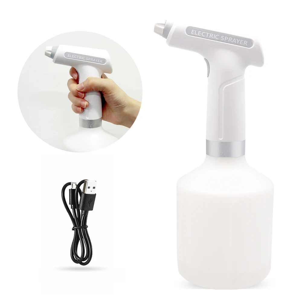 

Automatic Electric Garden Sprayer 900ml, Battery Powered USB Rechargeable Fine Mist to Stream with Adjustable Nozzle for Clean