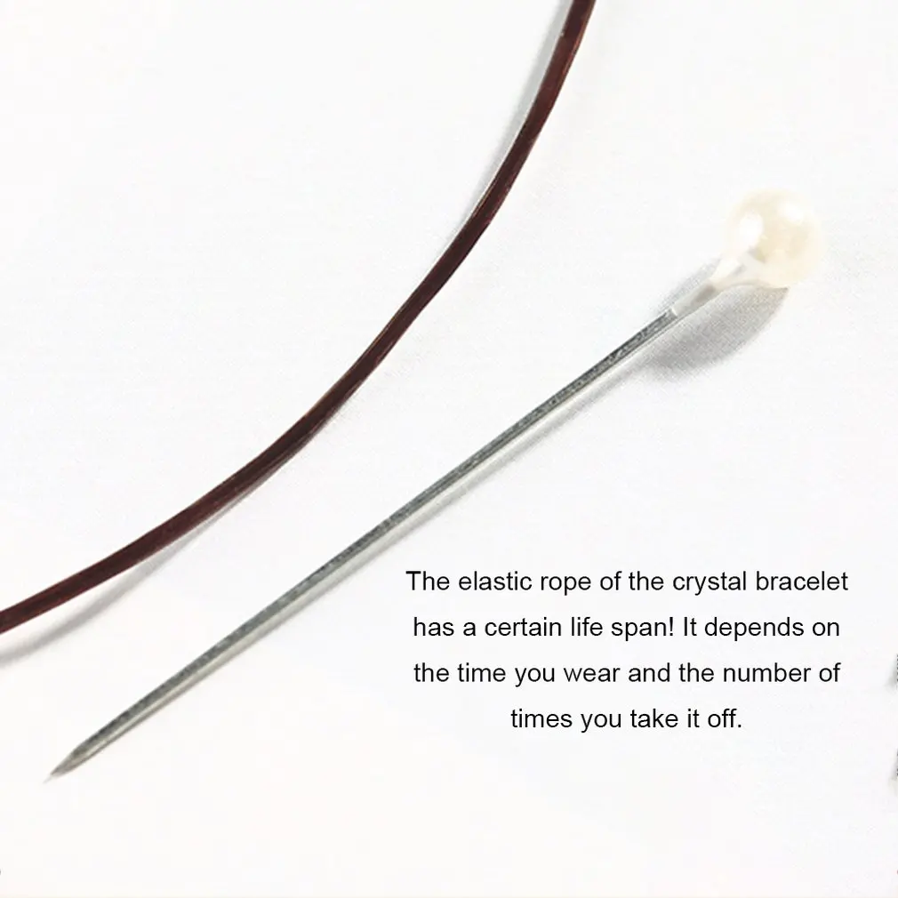 Прочный эластичный прозрачный эластичный браслет с кристаллами и бусинами