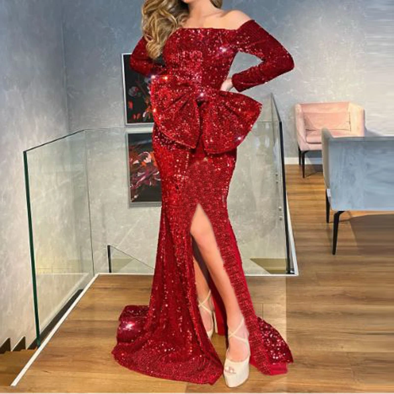 red split leg dress