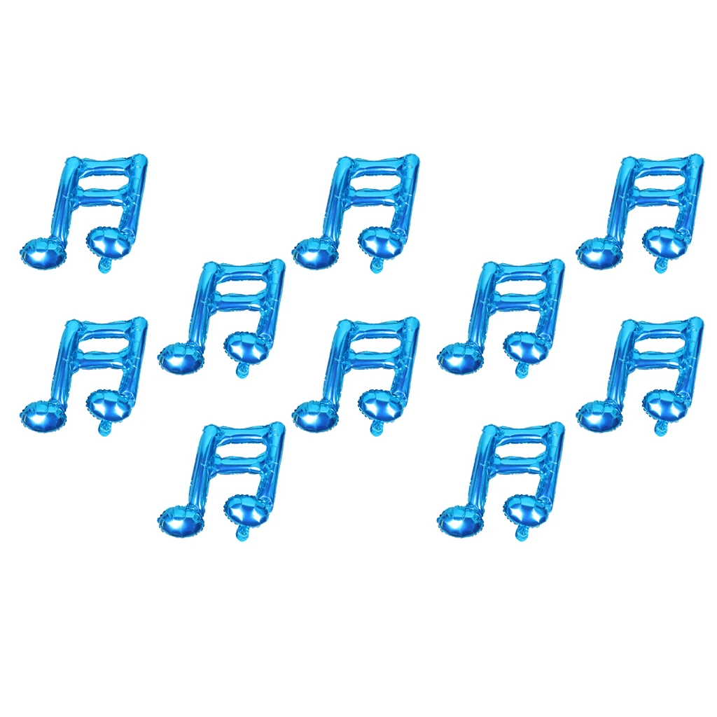 10 Pieces Music Note Foil Balloons Birthday Party Dance Prom Band Concert Decoration Accessory