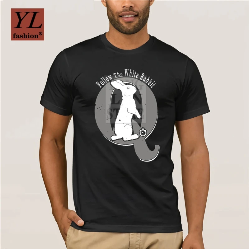 

tshirt men Q Anon Follow The White Rabbit Pocket Watch T Shirt t shirt for women