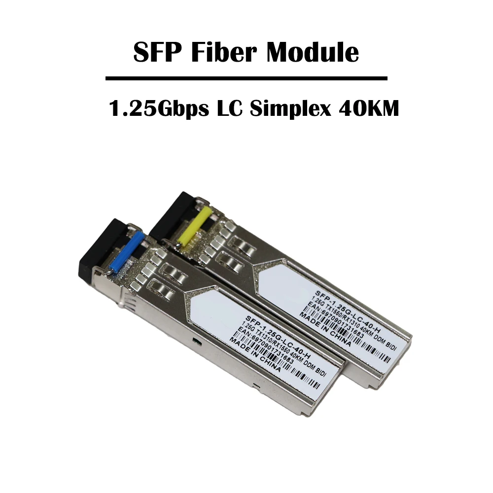 1 25 Гбит/с LC коннектор SFP модуль 20 км/40 км 1310/1550 км/80 1490/1550 DDM BIDI SM Simplex FTTH Etthernet