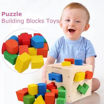 

15 Hole Intelligence Box Geometry Digital House Children Building Block Shape Matching Puzzle Toy