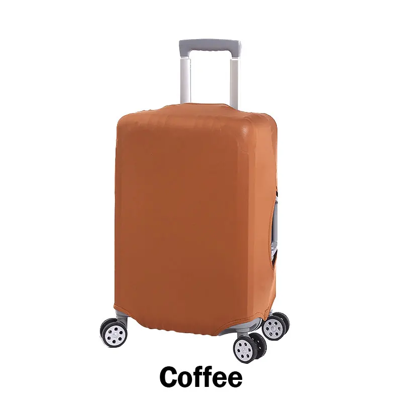 Coffee Дорожный эластичный чехол для багажа, защитный чехол из эластичной ткани, чемодан на молнии, Защитные Чехлы, аксессуары для путешествий, Чехол для багажа - Цвет: Coffee