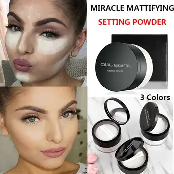 

Miracle Mattifying Setting Powder Face Color Oil-Control Waterproof Face Loose Powder Face Beauty Makeup Concealer Tools