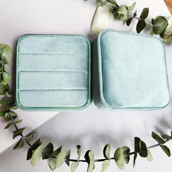 

Velvet Ring Box,Square Vintage Wedding Ceremony Ring Box with Detachable Lid, Engagement Ring Box Holder,Valentine's Day