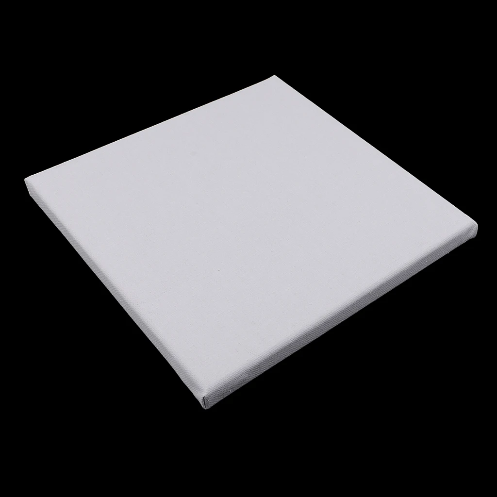 Plain White Square Blank Stretchy Canvas Board Wooden Frame For Artist Oil Painting Acrylic Painting