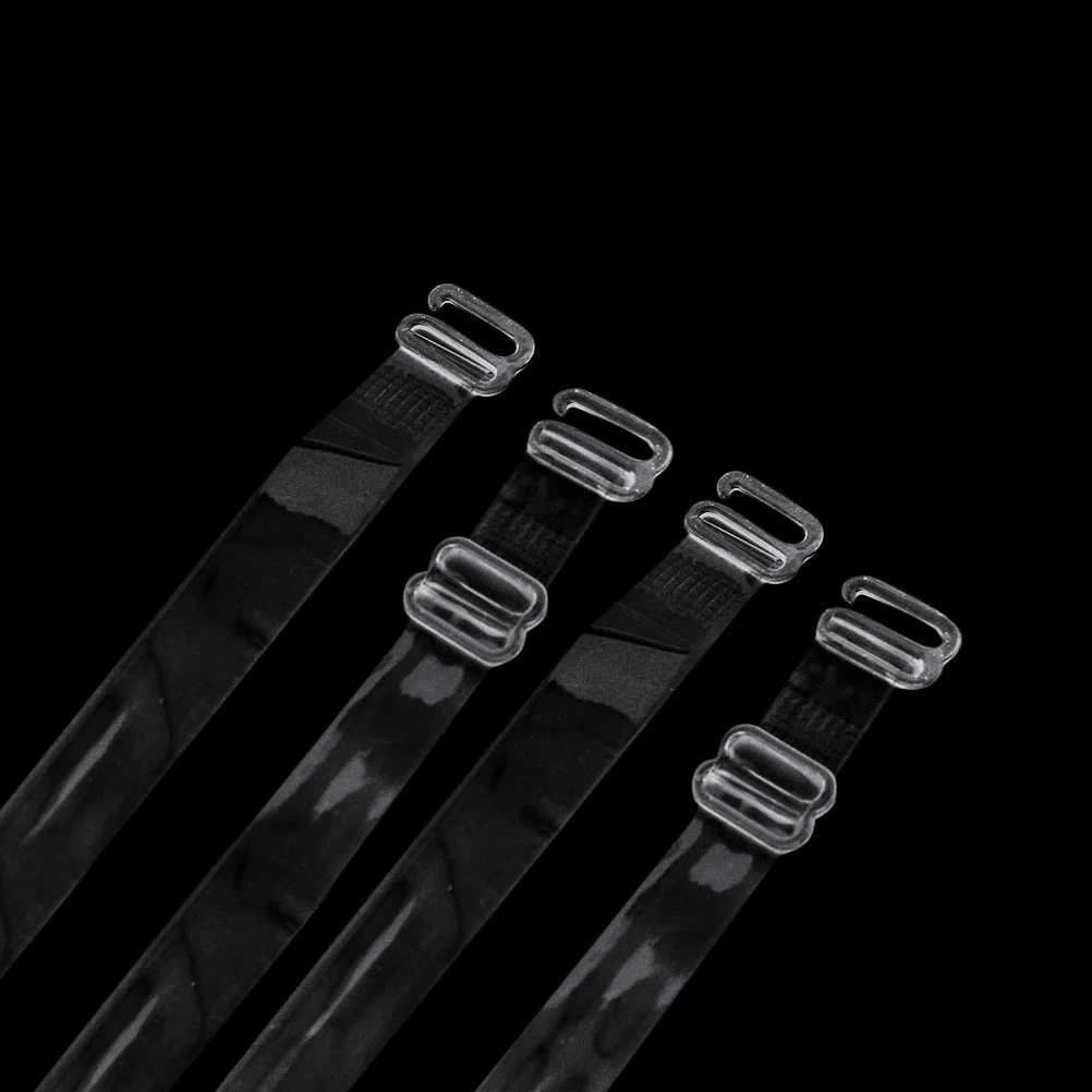

6 Pairs/set Adjustable Clear TPU Bra Straps Transparent Invisible Detachable