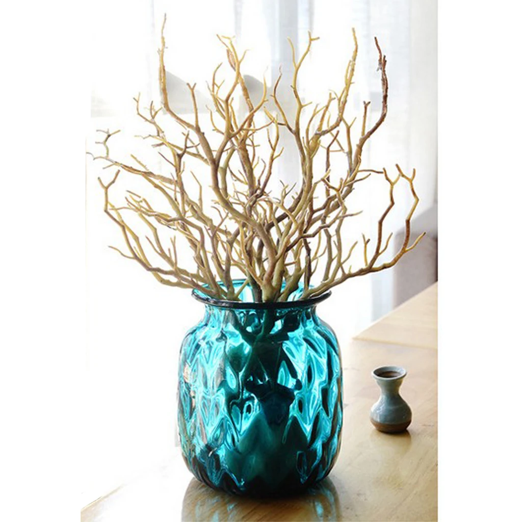 Handmade Simulation Plants Tree Branch Twig Branches Dried Flower for Home Living Room Bedroom Wedding Floral Decor 35cm