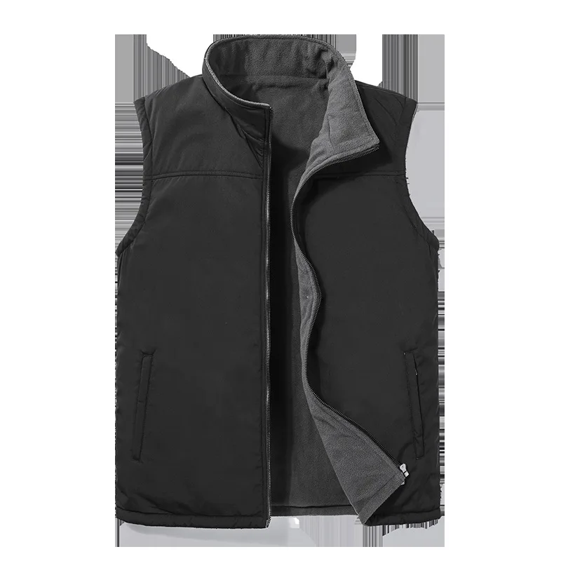 MRMT 2025 Brand New Men's Vest Fleece Jacket Trend Middle Aged  Elderly Plus Velvet Warm Vest Dad Cotton Waistcoat Vest 5
