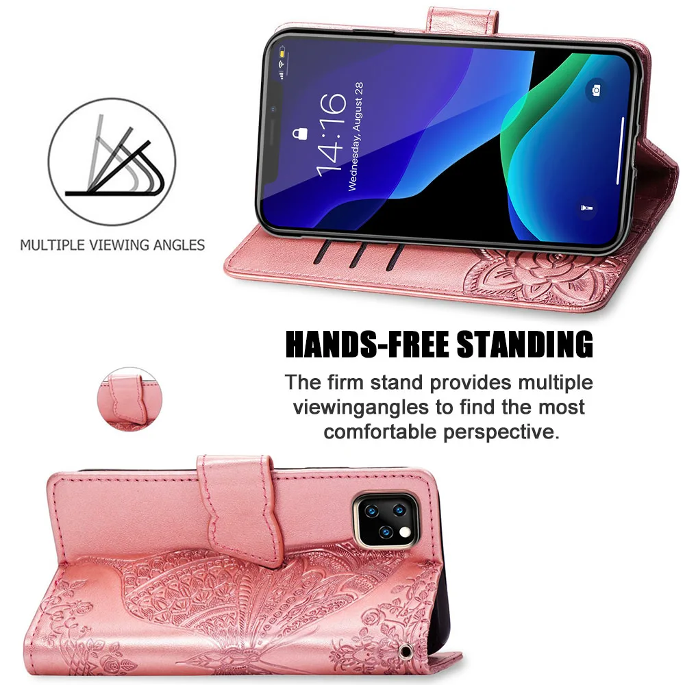 LLZ.COQUE Магнитный кожаный бумажник флип чехол для телефона для IPhone X XS MAX XR 11 Pro Max 6 6S 7 8 Plus SE 5S 5 бабочка задняя крышка