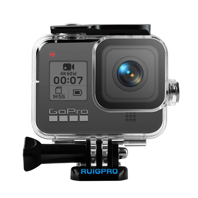 RUIGPRO Водонепроницаемый Чехол 45 м чехол для дайвинга для Gopro Hero 8 чехол для подводной фотосъемки чехол с фильтром для объектива для Gopro 8 - Цвет: Only Case