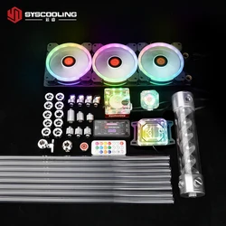 Kit de refroidissement à eau multicolore en option, tube dur à dissipation thermique, système de refroidissement à liquide AMD rvb s 