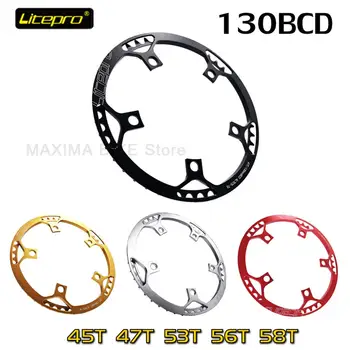 

Litepro Ultralight 130 BCD 45T 47T 53T 56T 58T A7075 Alloy BMX Chainring Folding Bicycle BMX Chainwheel Bike Crankset Tooth
