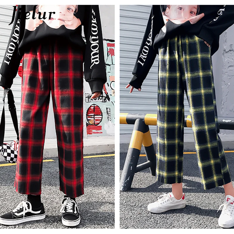 Jielur Ulzzang корейские женские брюки 2020 Harajuku Хип хоп хипстерские свободные широкие