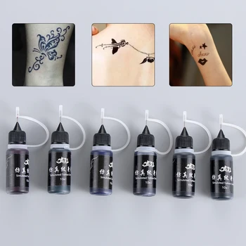 

Professional Black Green Tattoo Ink Semi-Permanent Eyebrow Eyeliner No pain Microblading Tattoo Makeup Pigment Supply Body Paint