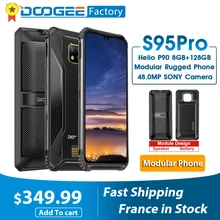 DOOGEE S95 Pro 스마트 폰 Helio P90 Octa Core 8GB 128GB 48MP 카메라 IP68/IP69K 6.3 인치 휴대 전화
