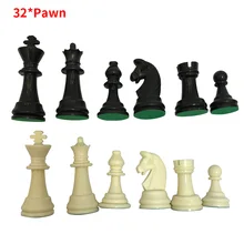

32pcs Chess Pieces Plastic Chessmen Portable International Chess Pieces Table Game Accessory Parent-child dropship