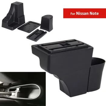 

For Nissan Note Car Center Console Box Auto Armrest Storage with CUP Holders