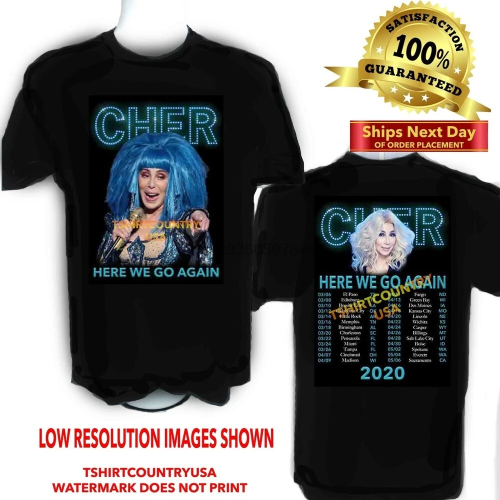Cher 2020 мы покупаем футболки для концертов размеры от S до 6X | Мужская одежда