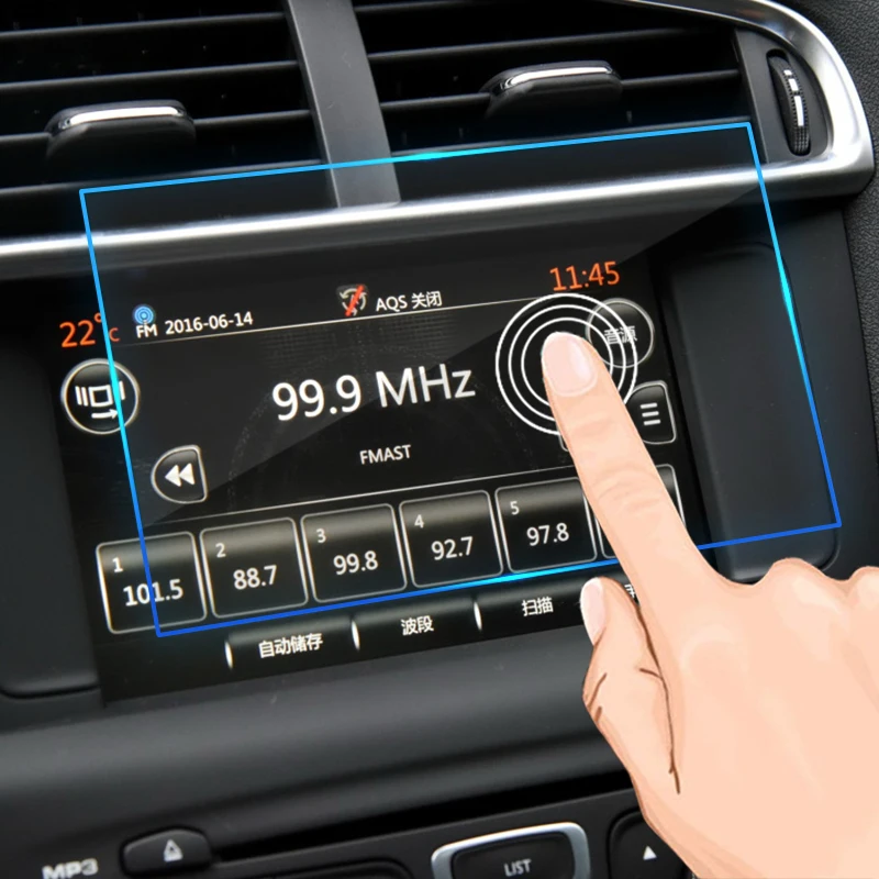 7 дюймовый автомобильный Экран Защитная пленка для Citroen C4 C5 C4L C3 XR DS4 DS4S DS5 DS5LS DS6 C Quatre
