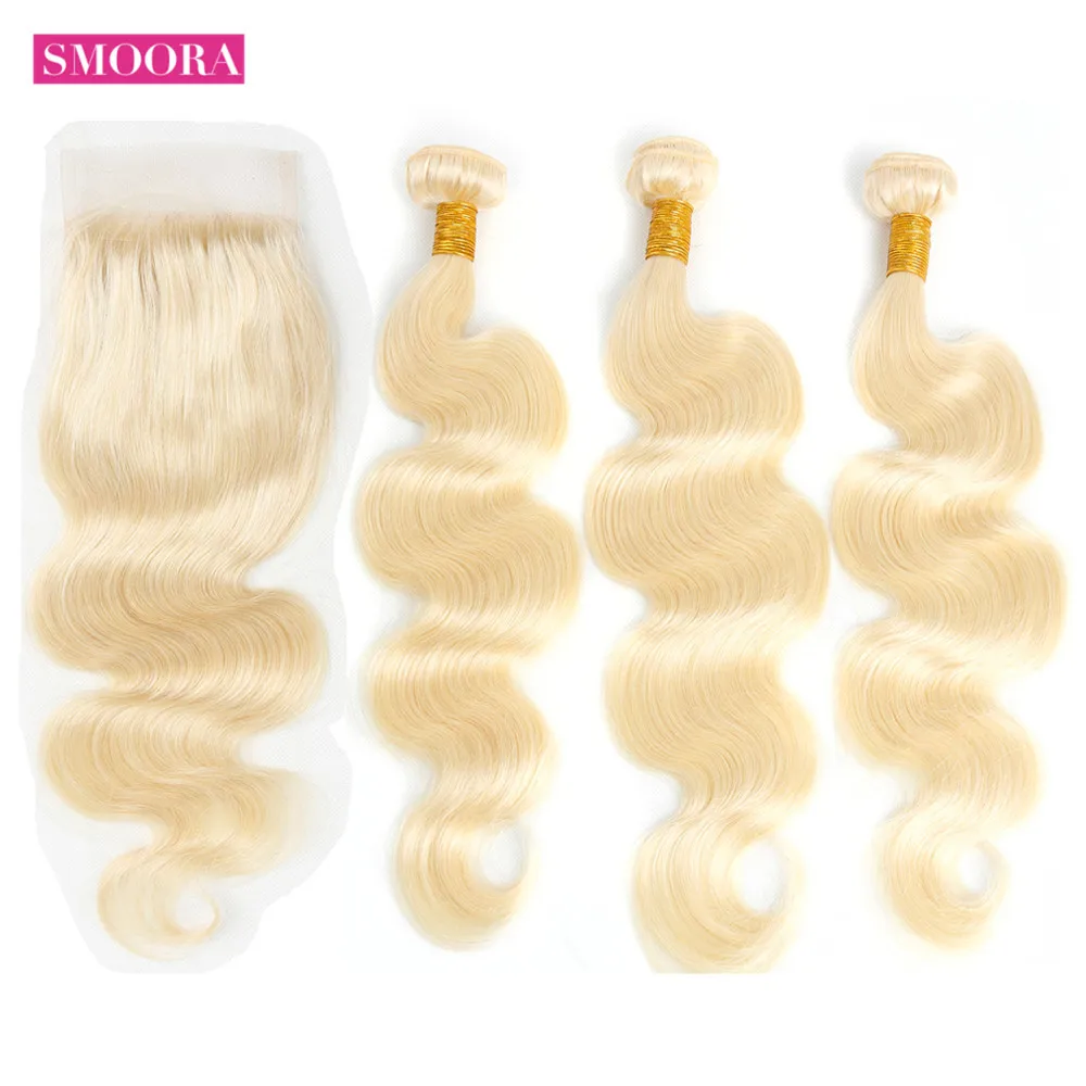 613 blonde closure with bundle hair