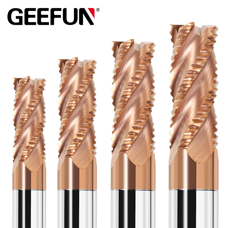 

Roughing End Mill HRC55 4 Flute Milling Cutter 4-20mm Metal Cutter Tungsten Steel Carbide Roughing Endmills CNC Machine Tools