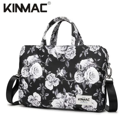 White Rose Новейший бренд Kinmac сумка мессенджер чехол для ноутбука 1", 14", 1", 15,6", сумка для MacBook Air Pro 13,3, 15,4 KM3 - Цвет: White Rose