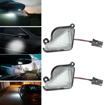 

2pcs 12V 6000k Error Free LED Side Mirror Puddle Lighting Lamp Premium Car Accessory For Skoda Octavia Mk3 5E
