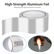 Aluminium Foil Tape Heat Insulation Self Adhesive Seal Waterproof for Duct Pipe Cinta de aluminio Nastro di alluminio RT99