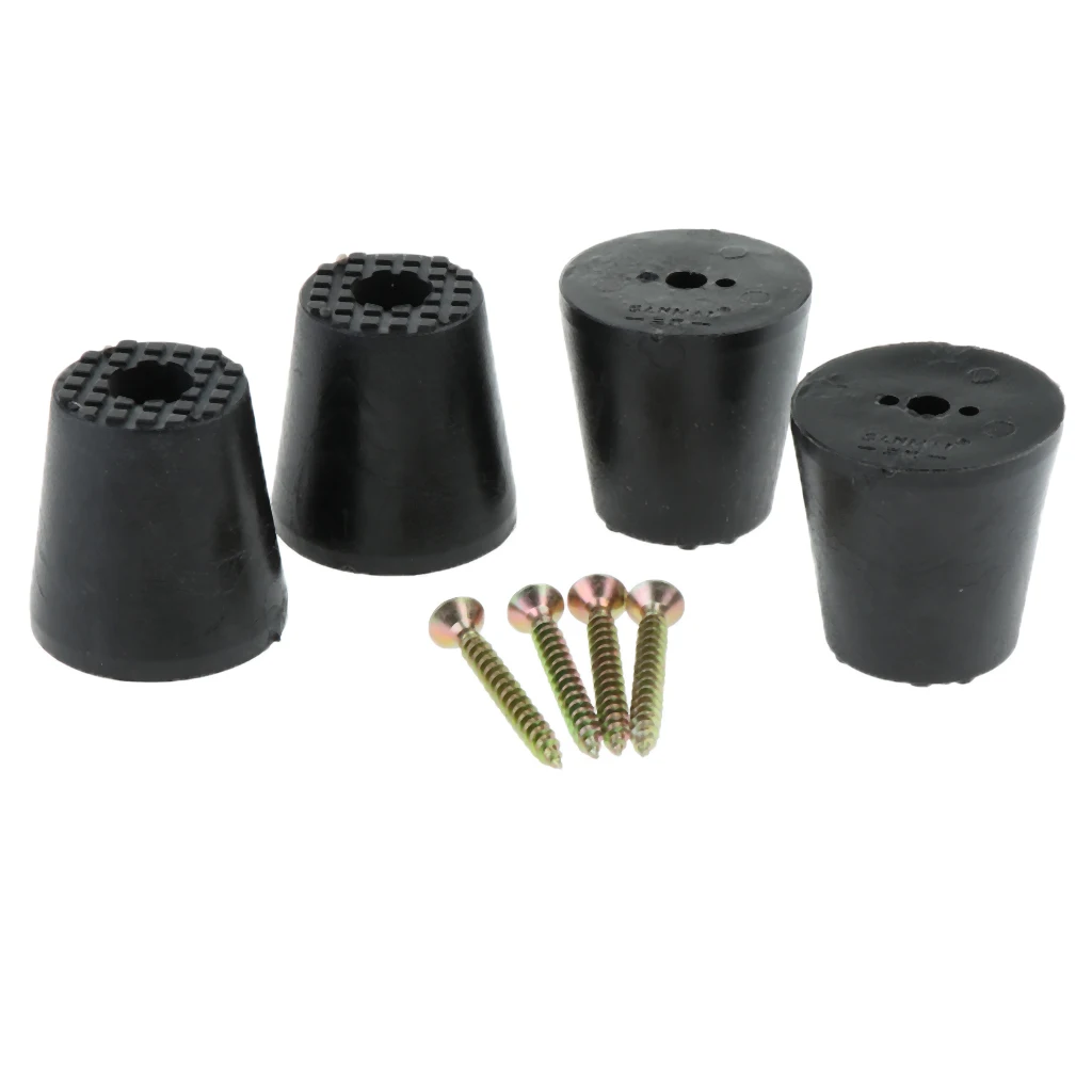 4pcs Wooden Furniture Rubber Feet Table Chair Leg Riser Floor Protector