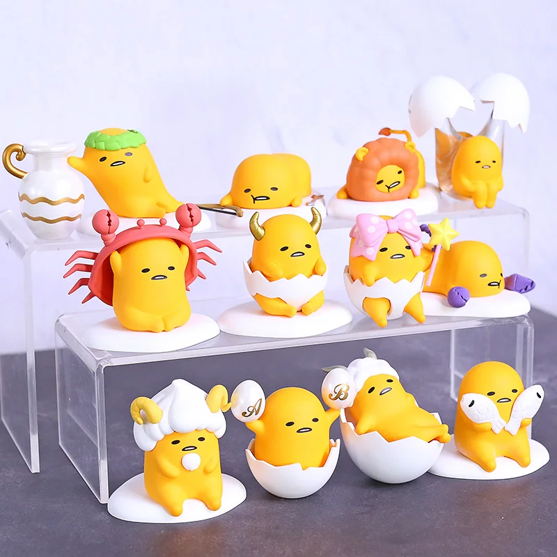 Lazy eggs зодиака серии Gudetama мини ПВХ Фигурки коллекционные игрушки Brinquedo куклы Figurals 12 шт./компл