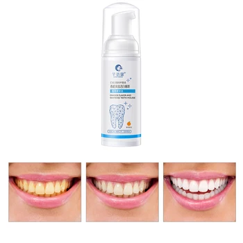 

60ml Travel Mousse Oral Hygiene Multipurpose Daily Dental Teeth Cleaning Mousse Fresh Teeth Cleaning Pump Design Home Bad Breath