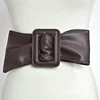 De moda de piel de oveja de cuero negro cinturón de moda elegante vestido de las mujeres de la PU mujeres vintage cinturón ► Foto 3/6
