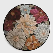 3D Круглый ковер с цветочным узором для гостиной, компьютерный ковер для кресла, Детская игровая палатка, напольный коврик, коврик для гардеробной и ковров