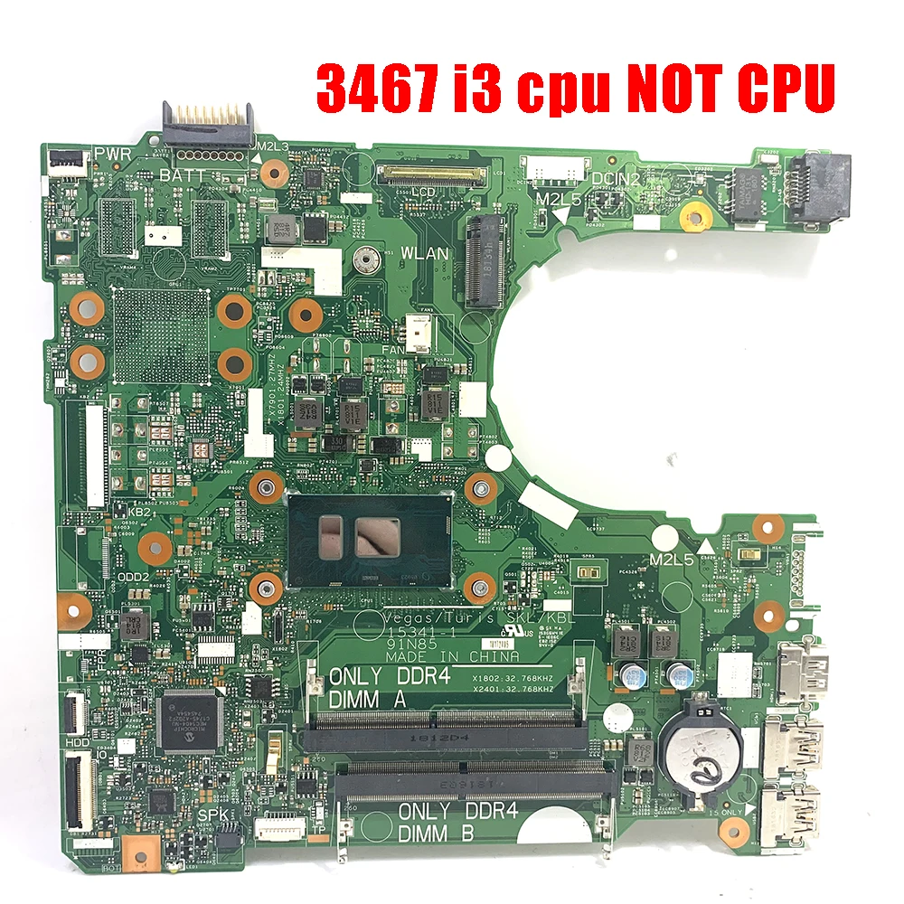 Для DELL Inspiron 3567 материнская плата портативного компьютера с SR2UW I3-6006U CN-0NP4RY 0NP4RY NP4RY