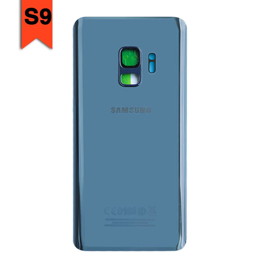 S9 Grey 10 шт. чехол для задней панели S9 для samsung Galaxy S9 G960 S9 Plus G965F задняя крышка для батареи задняя крышка для двери стекло с наклейкой - Цвет: S9 Grey