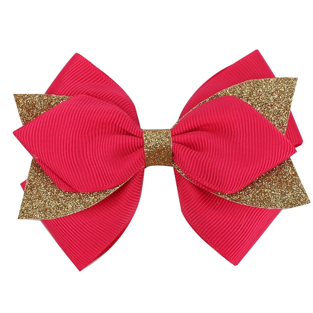 Oaoleer Colors Solid Grosgrain Ribbon Bows Clips Hairpin Girl's hair bows Boutique Hair Clip Kids Hairpins Hair Accessories 1