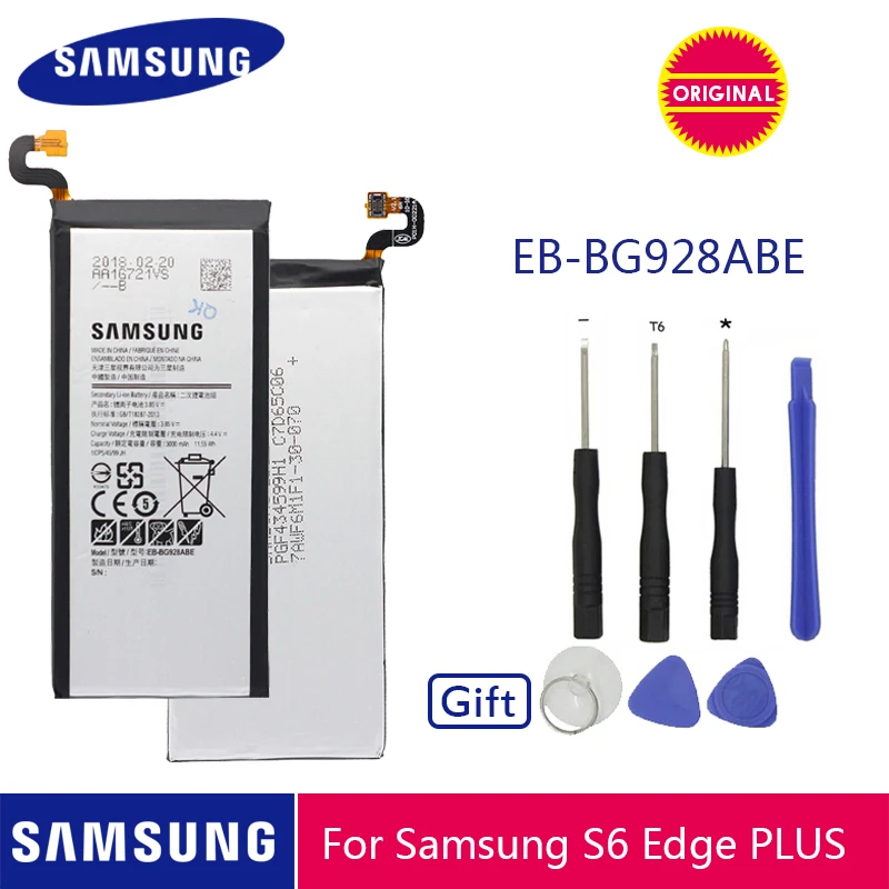 SAMSUNG оригинальный аккумулятор для телефона EB BG928ABE 3000 мАч Samsung Galaxy S6 Edge Plus G928 G928F G928G