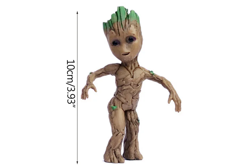 Strongwell Baby Groot фигурка дерево фигурка мужчины игрушка Marvel Groot фигурки детей милый подарок украшения дома аксессуары 1 комплект