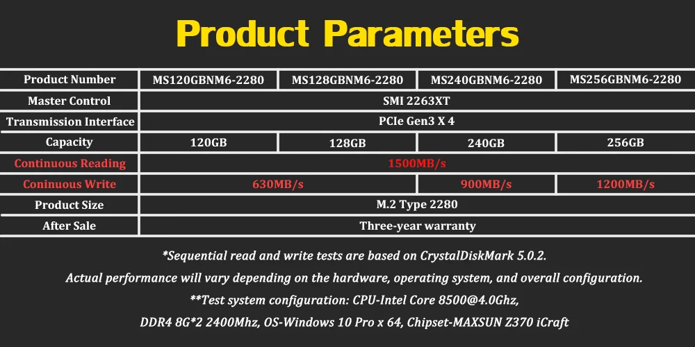 MAXSUN m2 ssd 2280 nvme ssd m.2 3D NAND флэш-память, SMI, 2263XT PCIe(NGFF) Gen3 X 4 m.2 ssd 1500 МБ/с. три года гарантии ноутбука, настольного компьютера