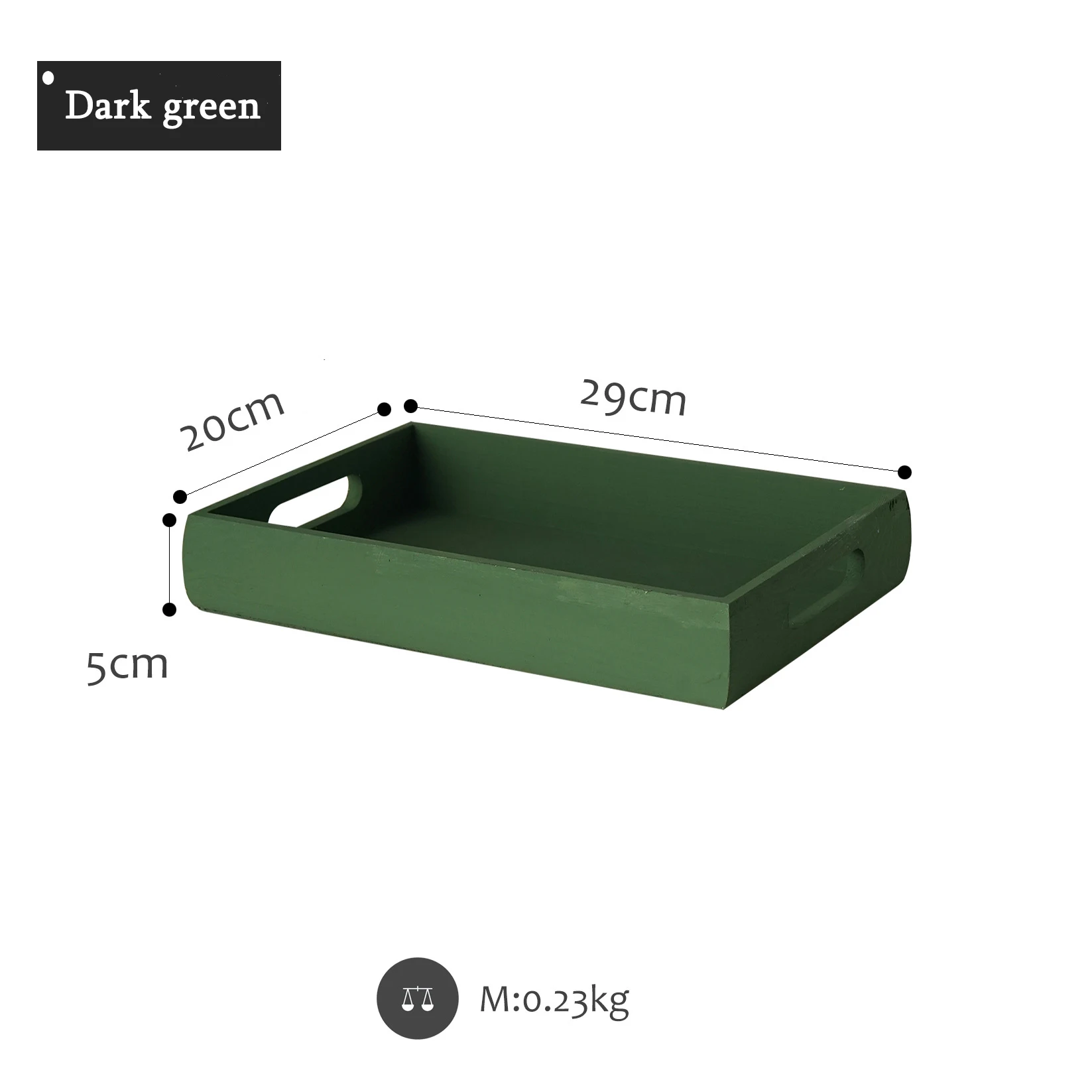 Dark green Многоцветный Нежный тон с ручкой деревянный прямоугольный лоток изысканный Настольный ящик для хранения украшения дома Органайзер деревянный лоток - Цвет: Dark green