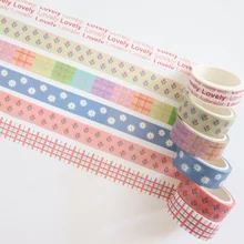 

Small Fresh Ins Grid And Paper Tape DIY Hand Account Material Stickers Student Color Sealing Stickers Cute Decorative Stickers