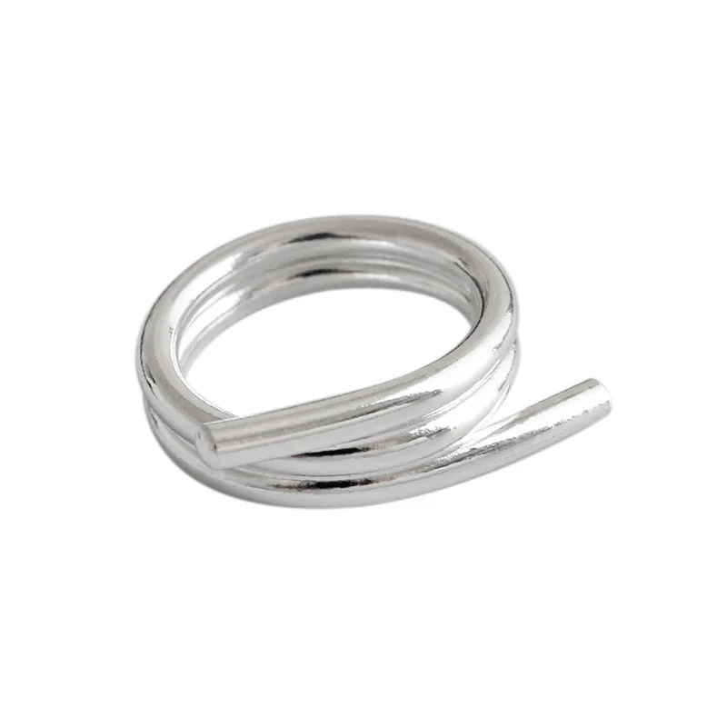 990 sterling silver multi-layers rings for women ringen, fashion engagement ring friends gifts silver jewelry bague femme